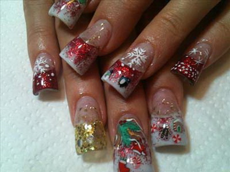 acrylic-nail-christmas-designs-84-3 Unghii acrilice modele de Crăciun