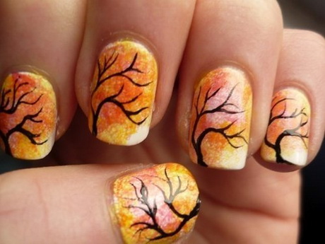 autumn-nail-art-designs-22 Modele de unghii de toamnă