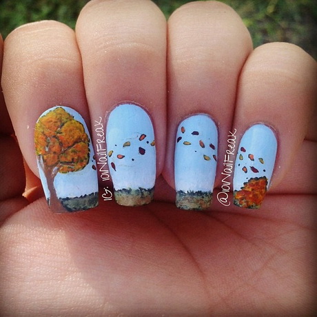 autumn-nail-art-ideas-20-10 Idei de unghii de toamnă