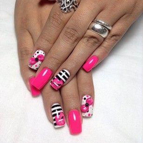 black-and-pink-nail-designs-96-16 Modele de unghii negre și roz