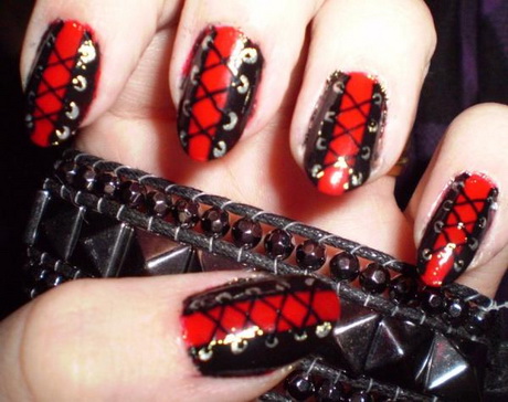 black-and-red-nail-designs-21-10 Modele de unghii negre și roșii