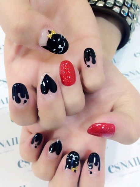 black-and-red-nail-designs-21-14 Modele de unghii negre și roșii