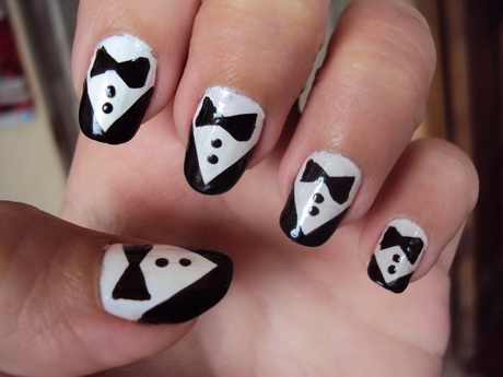 black-and-white-nail-designs-for-short-nails-79-2 Modele de unghii alb-negru pentru unghii scurte