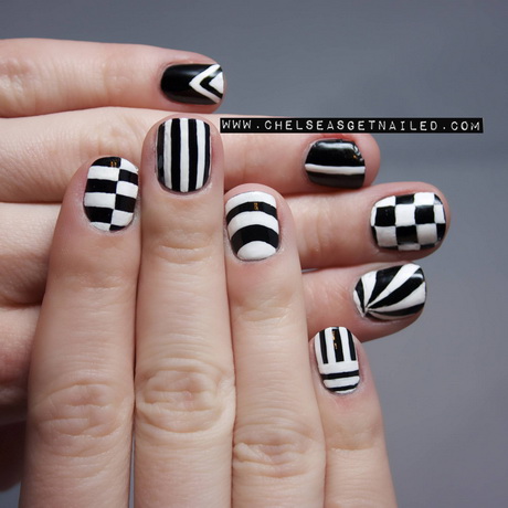 black-and-white-nail-designs-21-11 Modele de unghii alb-negru