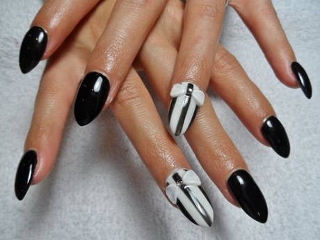 black-and-white-nail-designs-21-14 Modele de unghii alb-negru