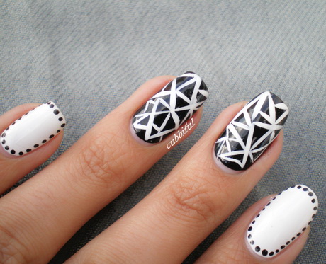 black-and-white-toe-nail-designs-04-14 Modele de unghii alb-negru