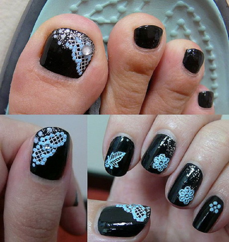 black-and-white-toe-nail-designs-04-8 Modele de unghii alb-negru