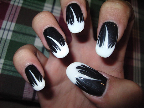 black-white-nail-art-96-11 Negru alb nail art