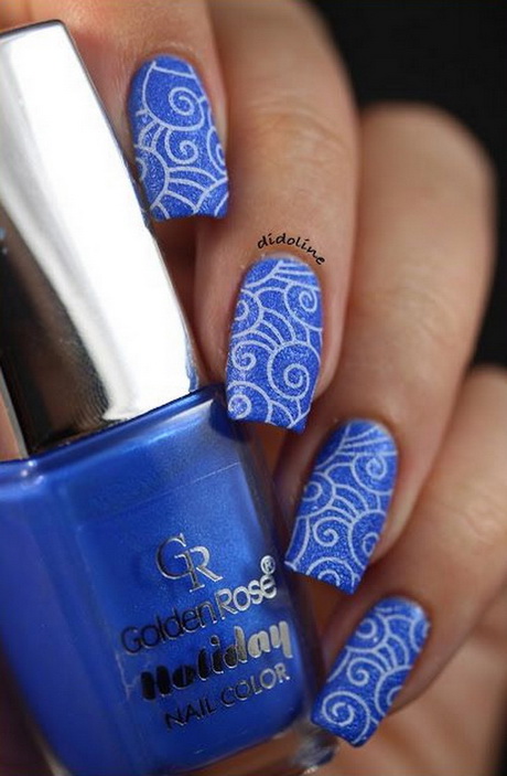 blue-acrylic-nail-designs-26-12 Modele de unghii acrilice albastre