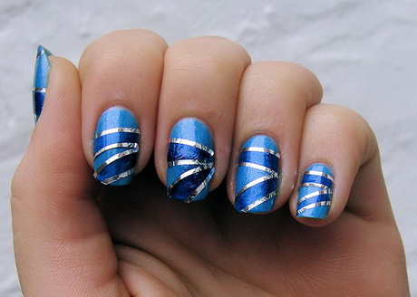 blue-nail-art-31-13 Albastru nail art