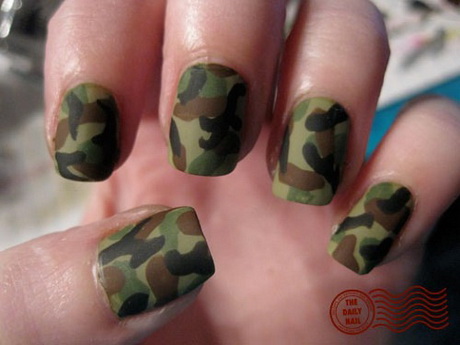 camo-nail-designs-53-4 Modele de unghii Camo