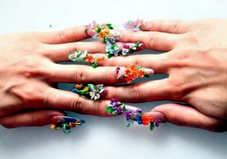 cute-acrylic-nail-designs-for-spring-86-13 Modele drăguțe de unghii acrilice pentru primăvară