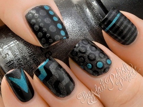 cute-black-nail-designs-04-16 Modele drăguțe de unghii negre