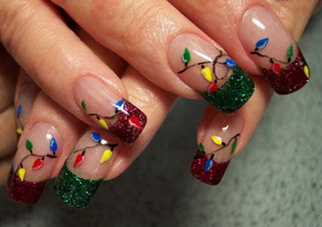 cute-christmas-nail-designs-38-16 Modele drăguțe de unghii de Crăciun