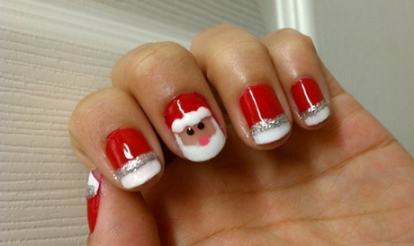 cute-christmas-nail-designs-38-17 Modele drăguțe de unghii de Crăciun