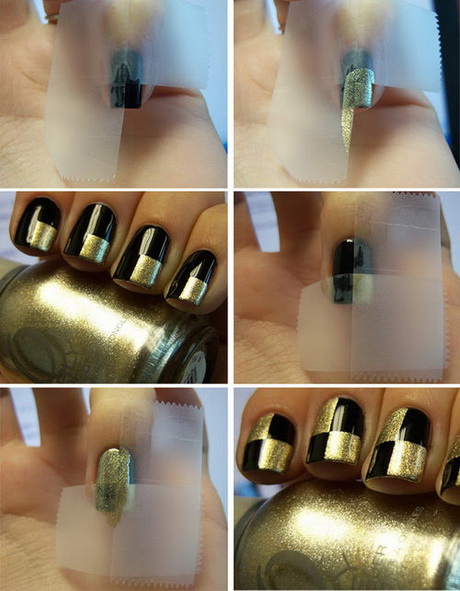 diy-nail-art-with-tape-69-14 Diy nail art cu bandă