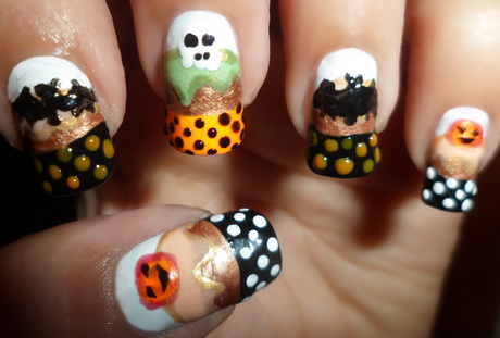 easy-halloween-nail-designs-45-14 Modele ușoare de unghii de halloween