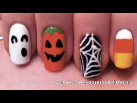 easy-halloween-nail-designs-45-16 Modele ușoare de unghii de halloween