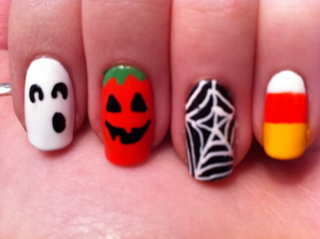 easy-halloween-nail-designs-45-2 Modele ușoare de unghii de halloween