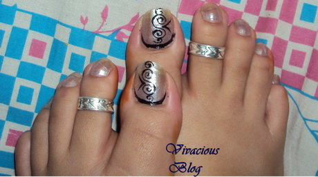 easy-nail-art-designs-for-toes-18-6 Design ușor de unghii pentru degetele de la picioare