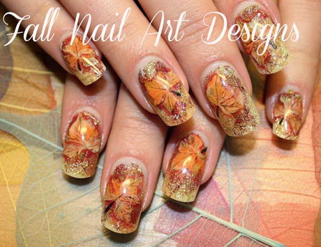 fall-nail-art-ideas-43-13 Idei de unghii de toamna