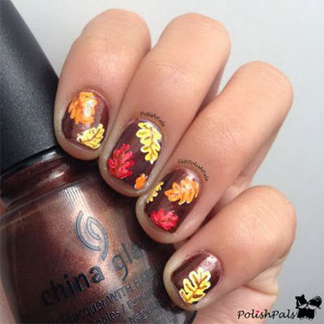 fall-nail-art-ideas-43-17 Idei de unghii de toamna