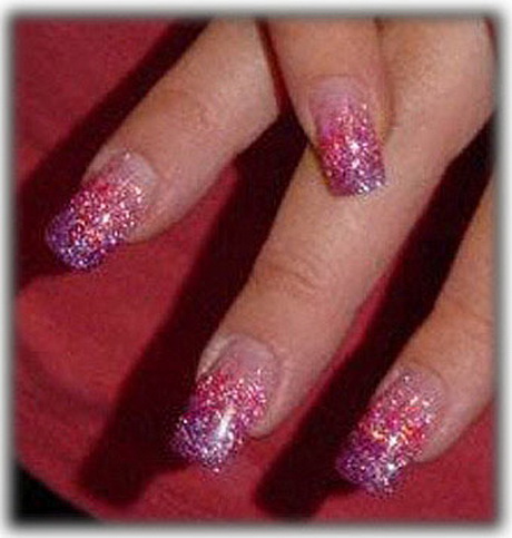 Glitter nail art modele