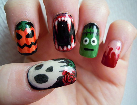 Halloween nail art design