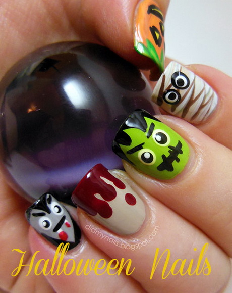 halloween-nail-art-design-19 Halloween nail art design