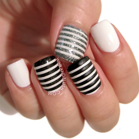 nail-art-black-white-29-17 Nail art negru alb