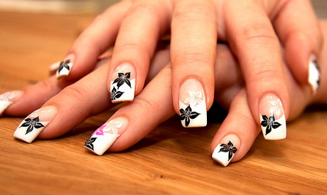 nail-art-black-white-29-5 Nail art negru alb