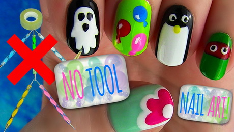 nail-art-designs-without-tools-10 Nail art modele fără instrumente