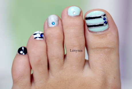 nail-art-for-toes-simple-designs-94-16 Nail art pentru degetele de la picioare modele simple