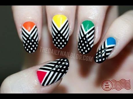 nail-art-tape-designs-14-19 Modele de bandă de artă pentru unghii