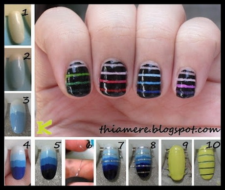 nail-art-with-nail-tape-53-11 Nail art cu bandă de unghii