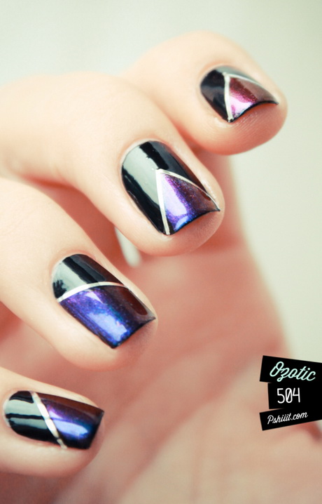 nail-designs-using-tape-08-19 Modele de unghii folosind bandă