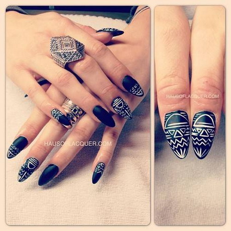 nail-designs-with-black-25-12 Modele de unghii cu negru