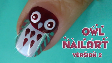 owl-nail-art-designs-59-13 Owl nail art modele