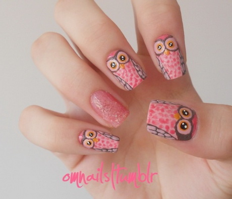 owl-nail-art-designs-59-3 Owl nail art modele