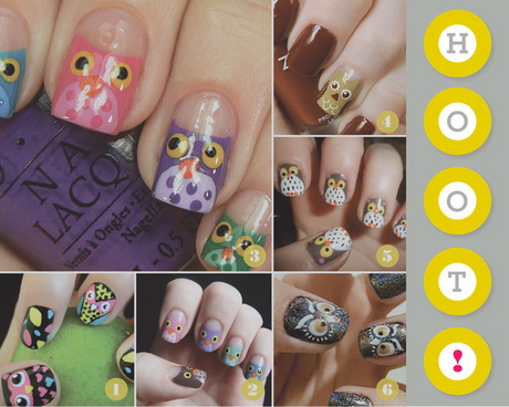 owl-nail-art-designs-59-7 Owl nail art modele