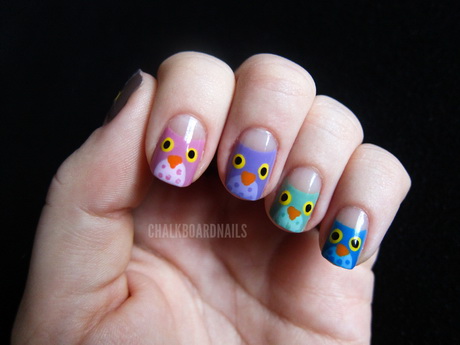 owl-nail-art-designs-59 Owl nail art modele