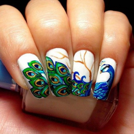 peacock-nail-design-27 Design de unghii Peacock