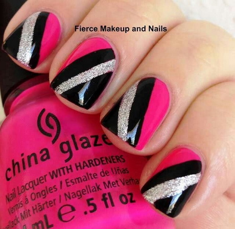 pink-and-black-toe-nail-designs-96-2 Modele de unghii roz și negru