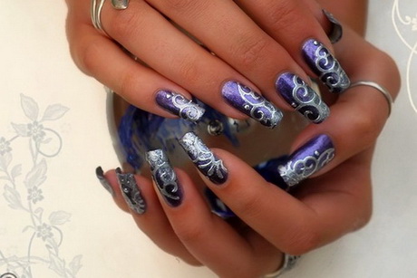 purple-nail-art-designs-10-8 Modele de unghii violet