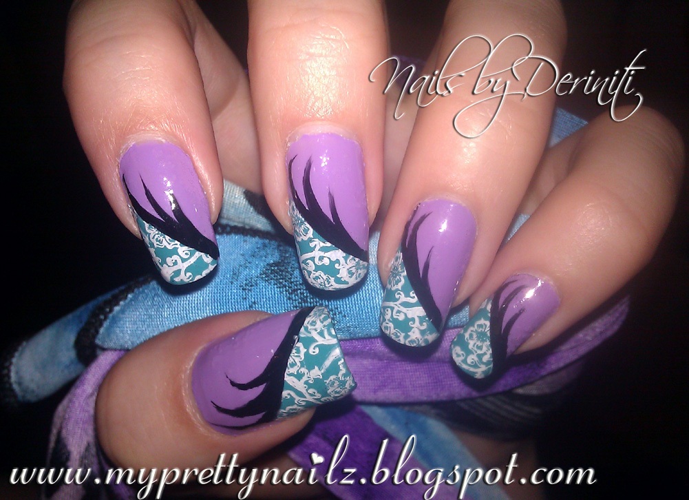 Arta unghiilor violet