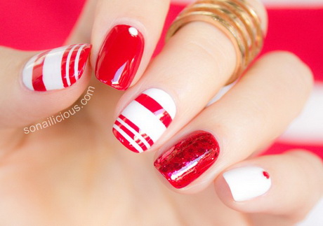 red-and-white-nail-designs-11-17 Modele de unghii roșii și albe