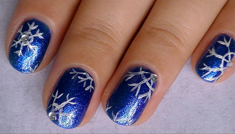 snowflake-nail-design-35 Design de unghii Snowflake