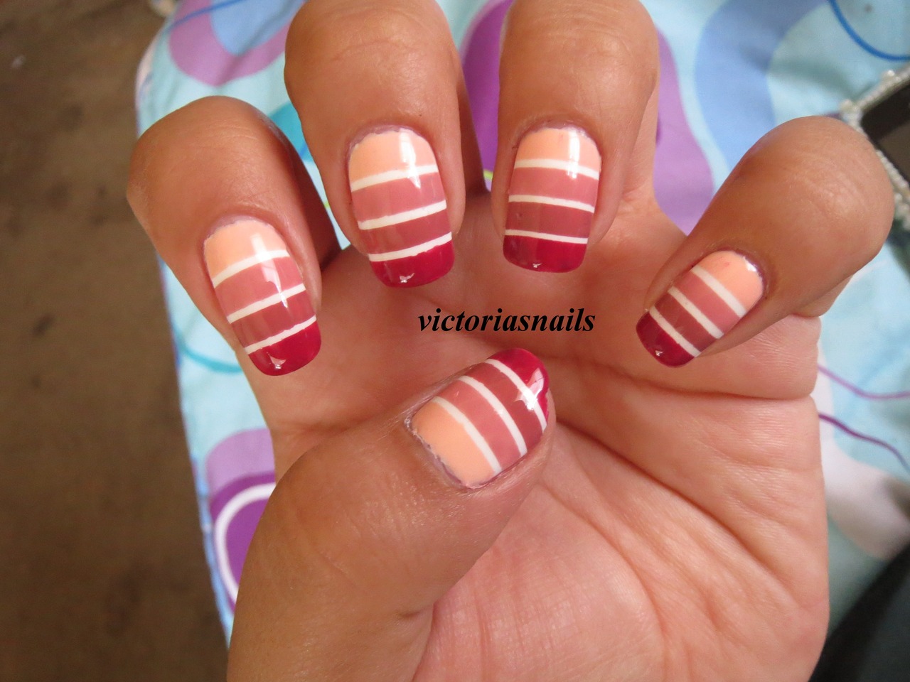 Stripe nail art