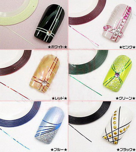 striping-tape-nail-art-designs-48-11 Striping bandă nail art modele