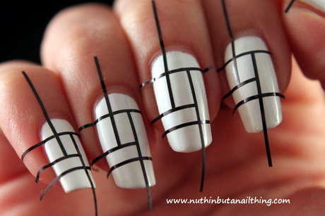 striping-tape-nail-art-designs-48-15 Striping bandă nail art modele